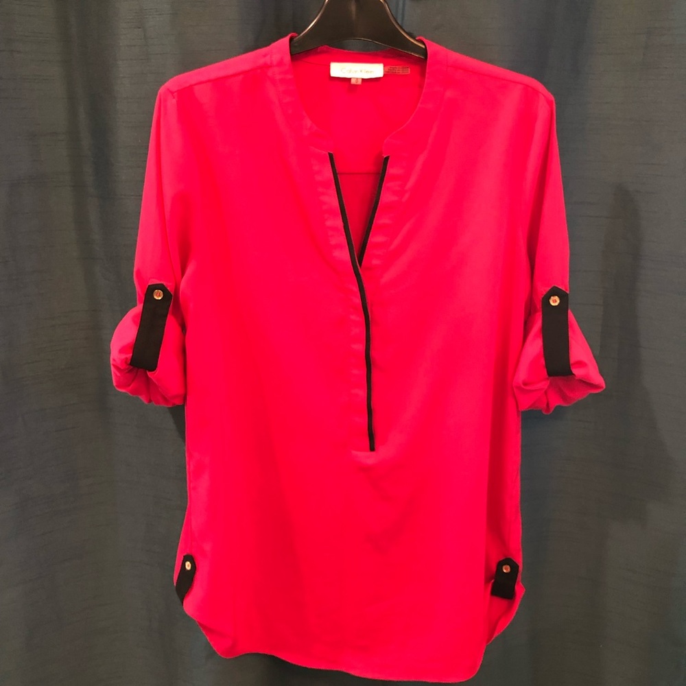 Hot Pink Calvin Klein Button down Shirt